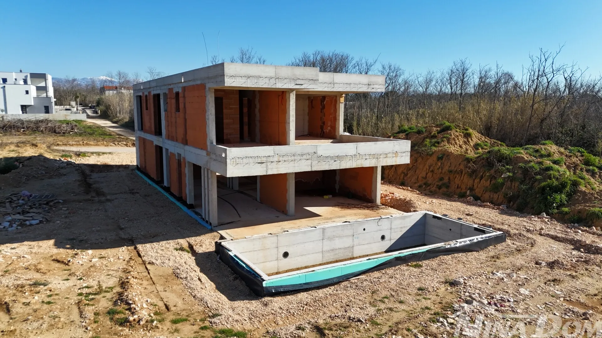 privlaka - zadar - moderna vila u izgradnji 700 m od mora - slika 15