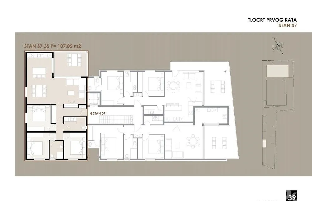 apartman na prvom katu,trosoban, blizina mora i plaže s7 - slika 2