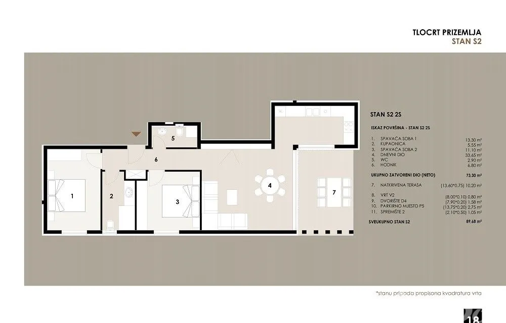 apartman u prizemlju s vrtom, blizina mora i plaže s2 - slika 4