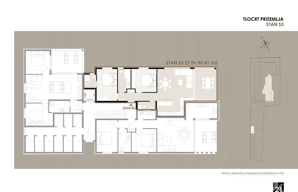 apartman u prizemlju s vrtom, blizina mora i plaže s3 - slika 2