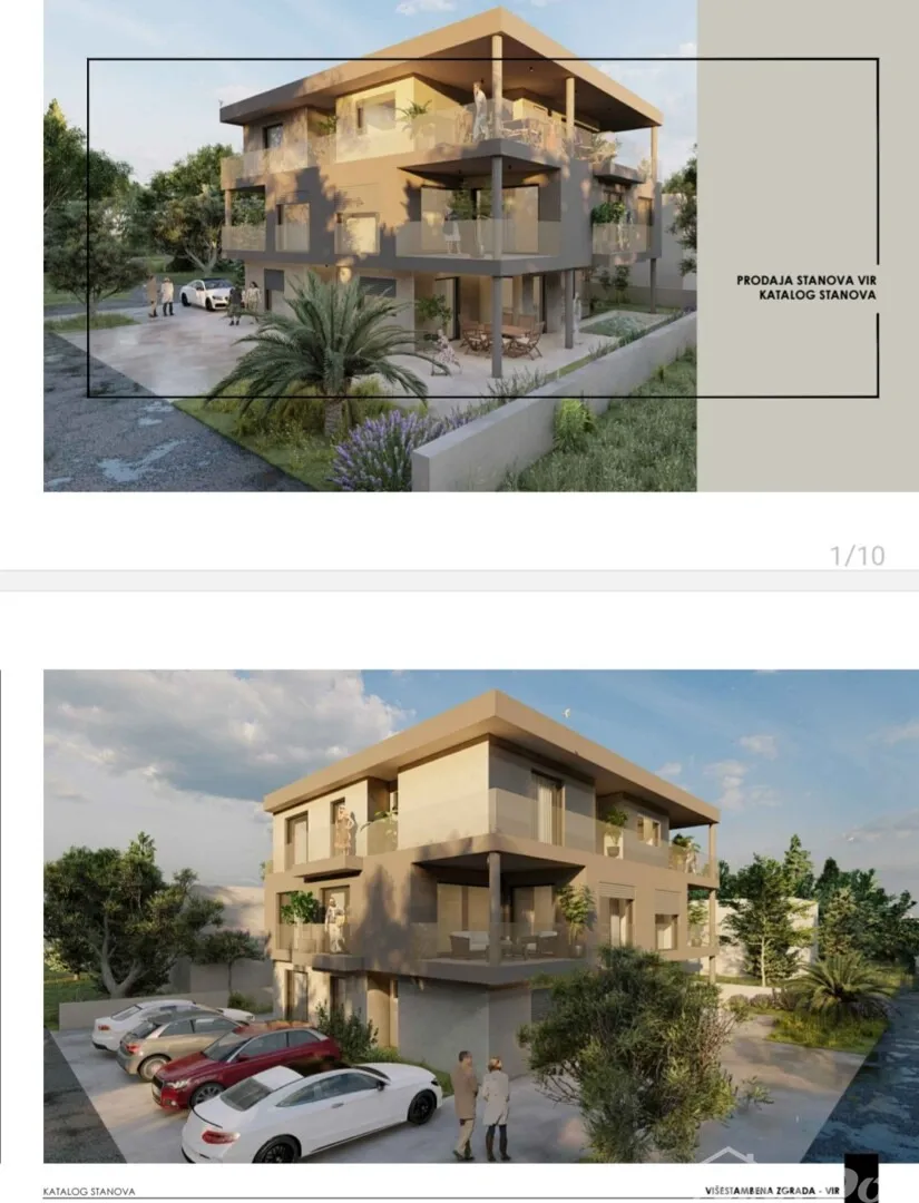 Apartman u izgradnji, 1 kat, 100 met.do mora - Vir, Vir