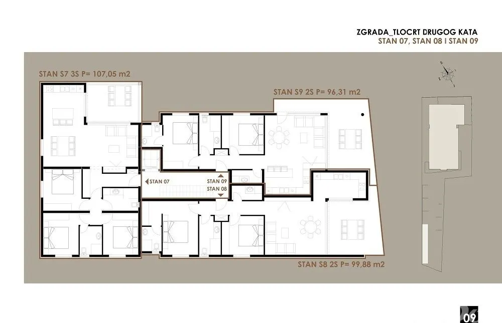 apartman na prvom katu,dvosoban blizina mora i plaže s8 - slika 5