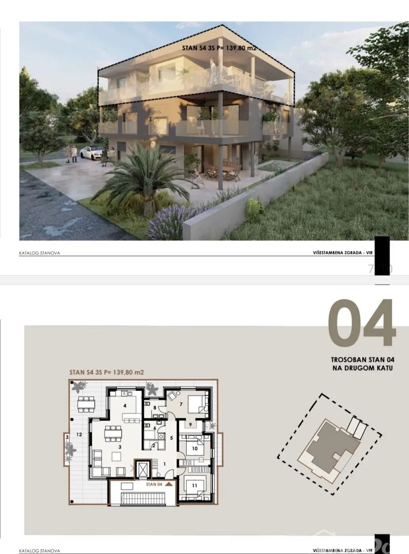 apartman u izgradnji 2 kat, 100 met.do mora - slika 3