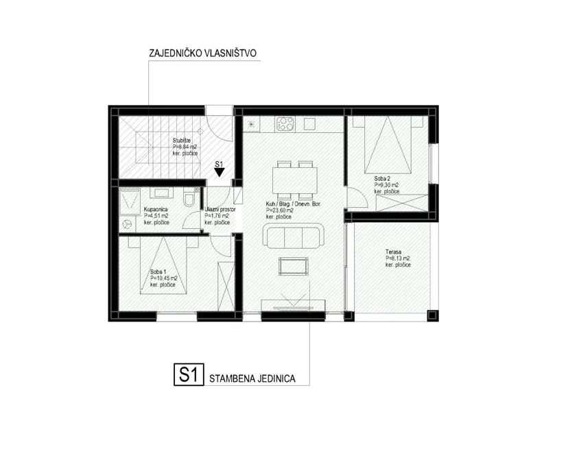 apartman vir ( s1 ) - 400 m od mora- prizemlje-dvosoban - slika 12