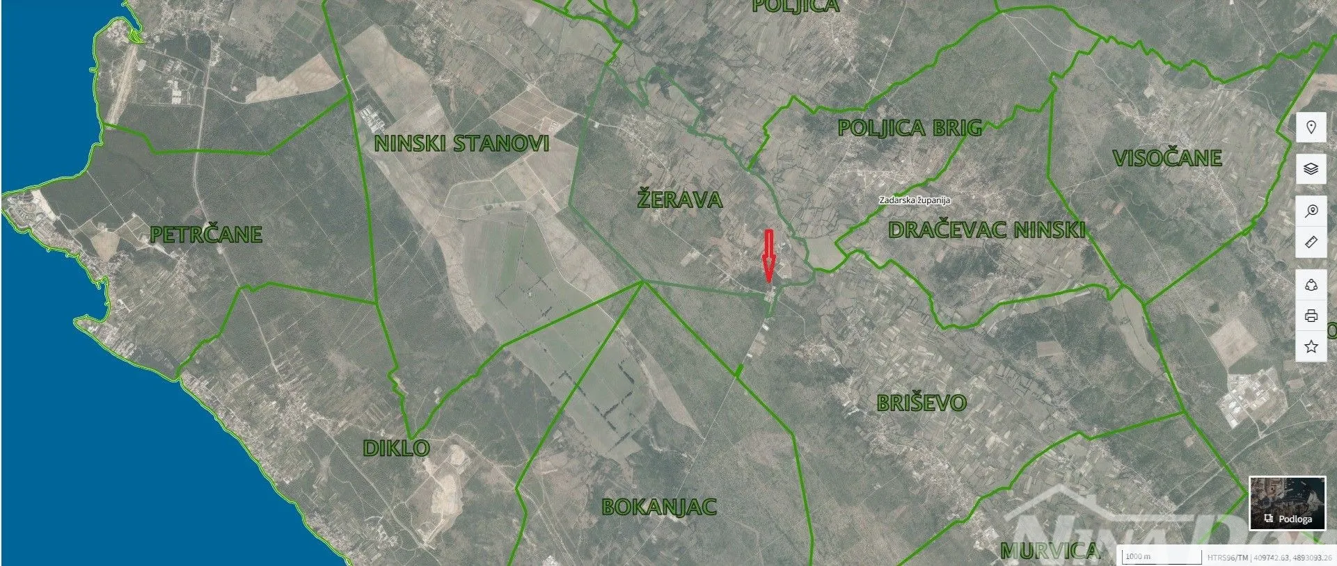 građevinsko zemljište uz glavnu cestu žerava 8 km od zadar - slika 2