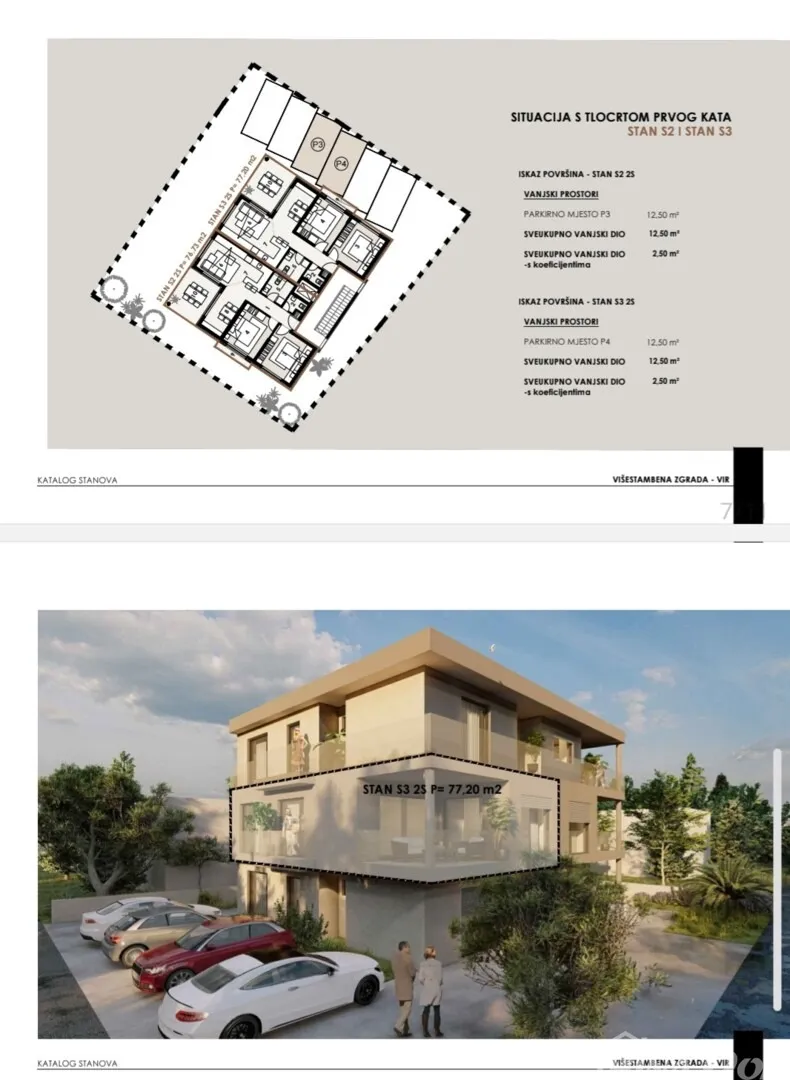apartman u izgradnji, 1 kat, 100 met.do mora - slika 2