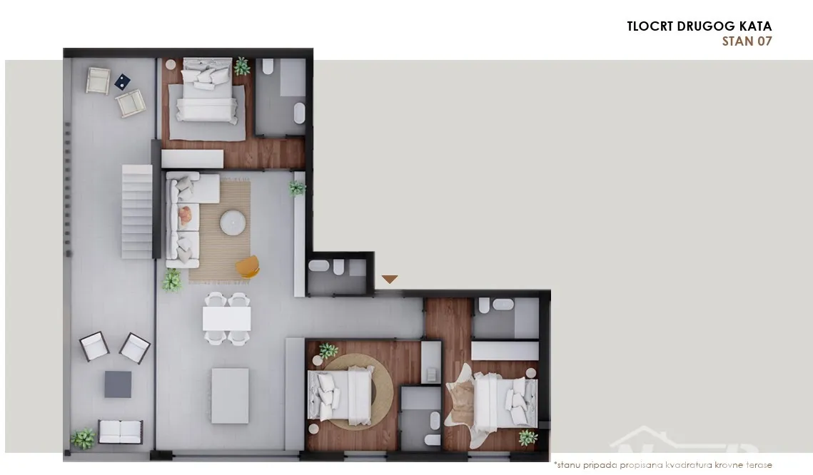 hrvatska, privlaka dalmacija- luksuzna penthouse- 60 metara od mora - slika 7