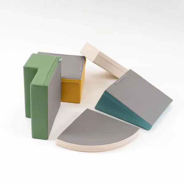 set od 5 pjenastih blokova soft play-pastelno tirkizna kutna penjalica - slika 3