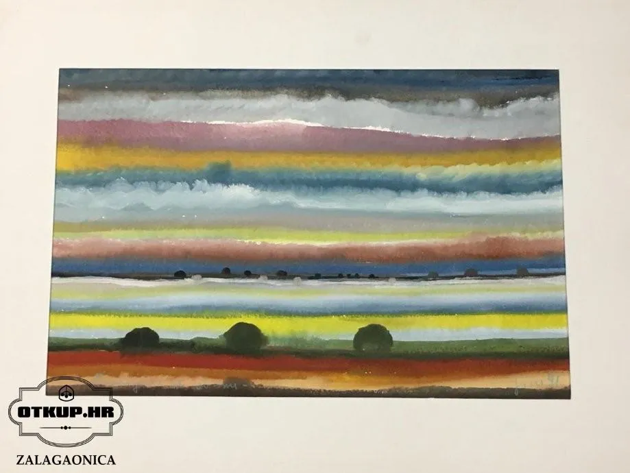 AKVAREL DAVORA RUNTIĆA 70X50cm, R1, RATE, POVOLJNO! - Zagreb