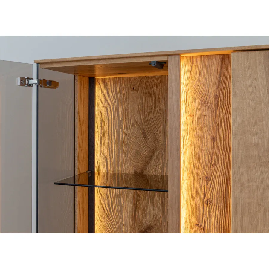 vitrina collodi 85x140cm, materijal: masivno drvo hrast - slika 12