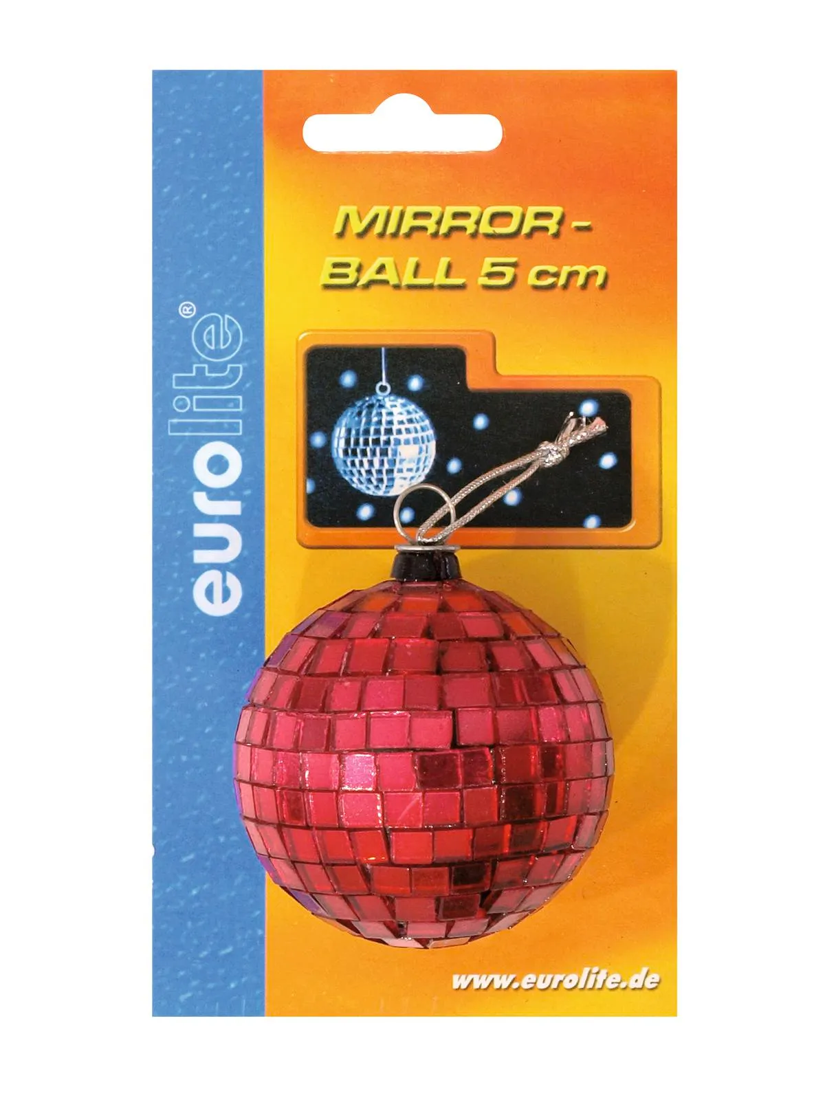 eurolite mirror ball 5cm red - slika 2