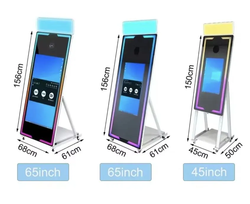 selfie zrcalo photo booth 65 inča (najveći na tržištu) + printer - slika 2