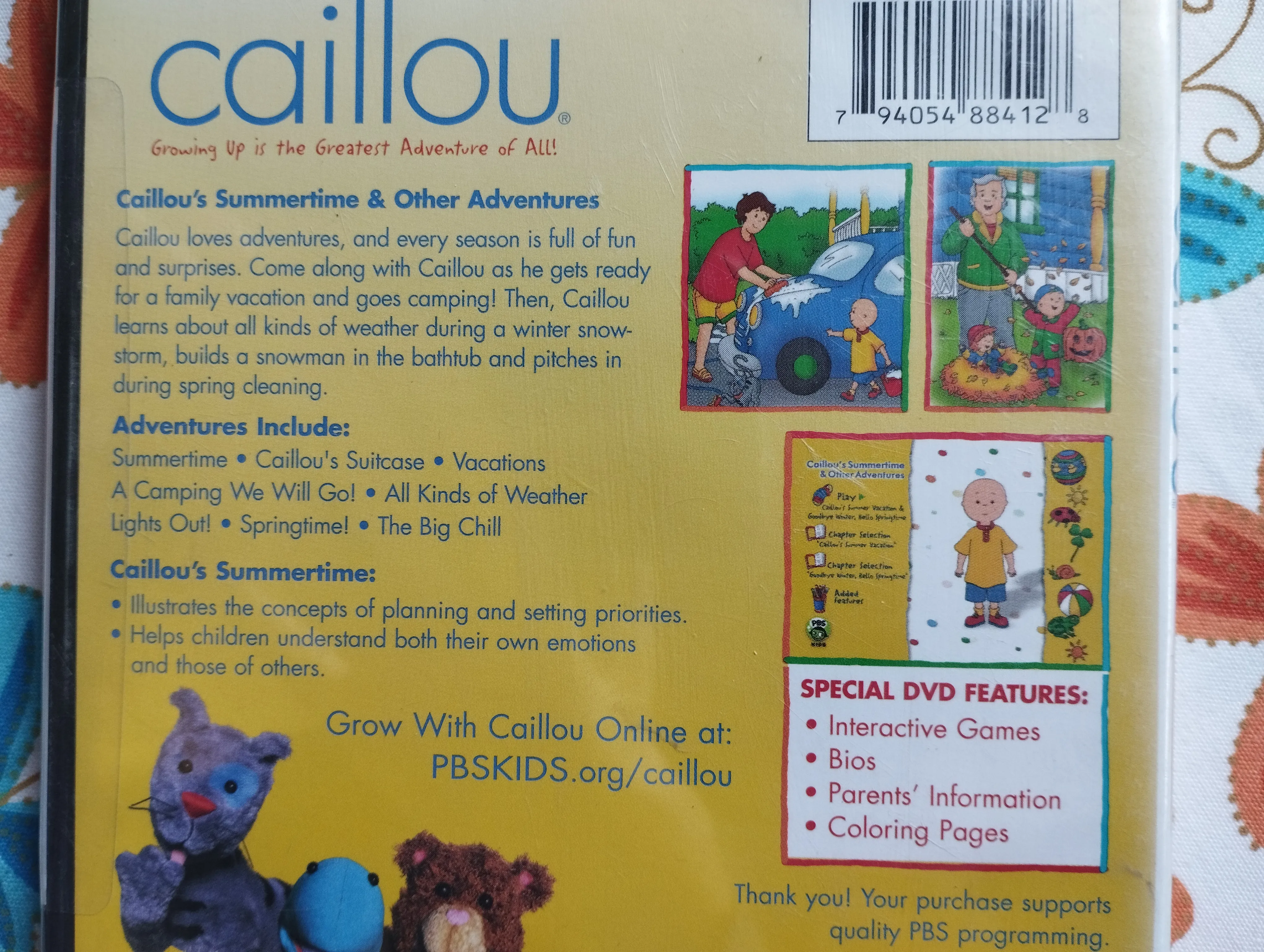 caillou`s summertime & other adventures dvd - slika 3