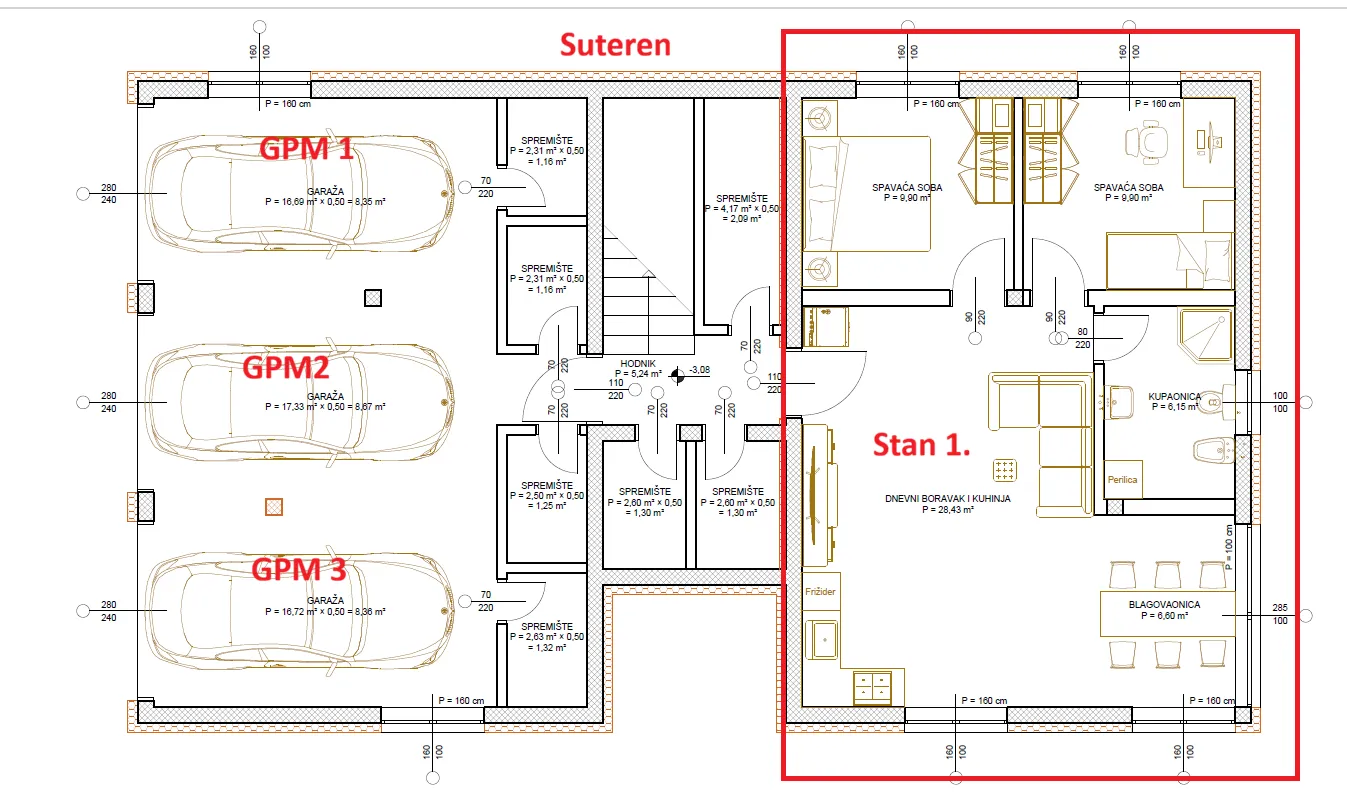 stan lučko, s5 – novogradnja 69,52 m² (a+) – direktno od investitora - slika 9