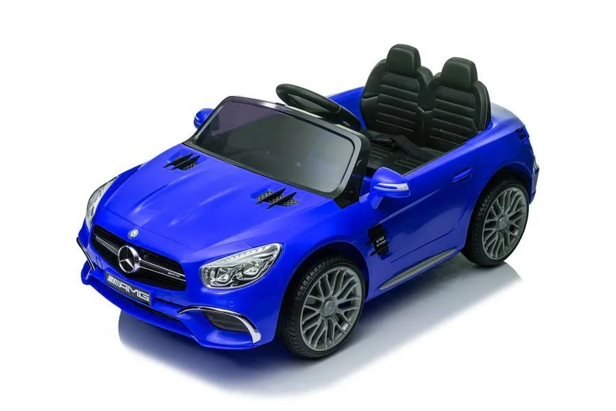 licencirani auto na akumulator mercedes sl65 s lcd - plavi/lakirani - slika 2