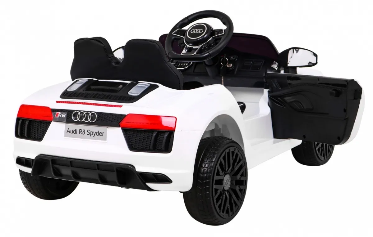 licencirani auto na akumulator audi r8 - bijeli - slika 3