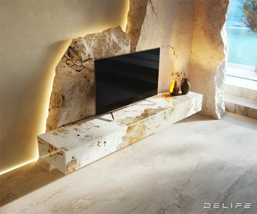 tv komoda cuor 200x35cm, materijal: keramika minas melange - slika 4