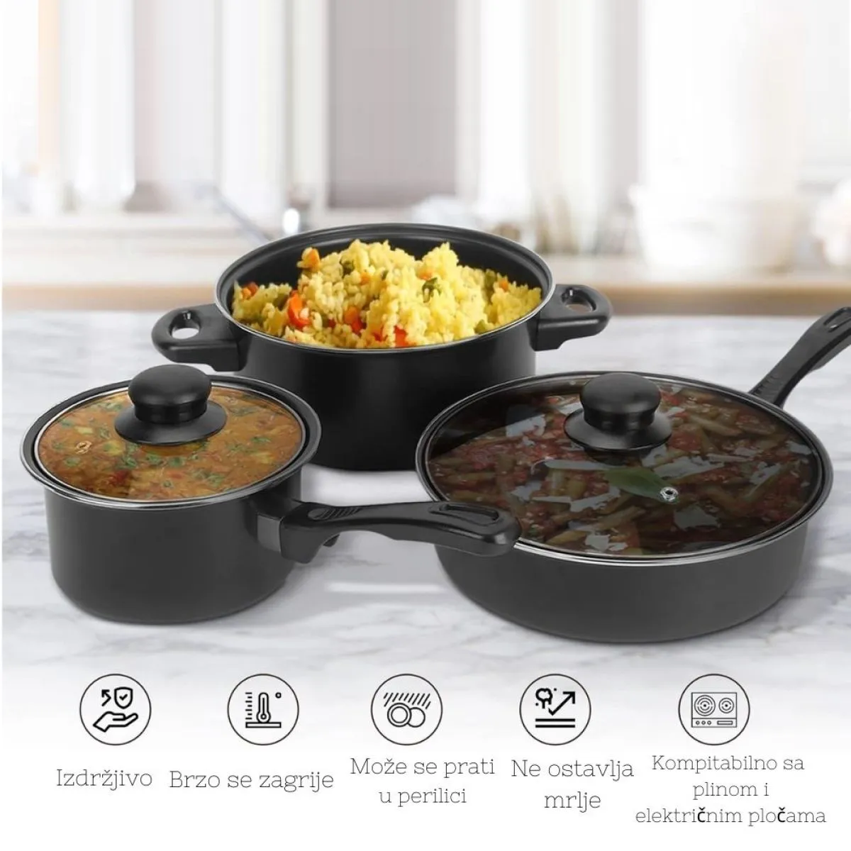 Pot and Pan - Trodijelni set posuđa - Zagreb