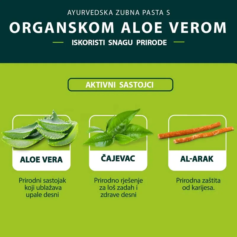 pasta za zube aloe vera dabur (bez fluora) 100ml - slika 4