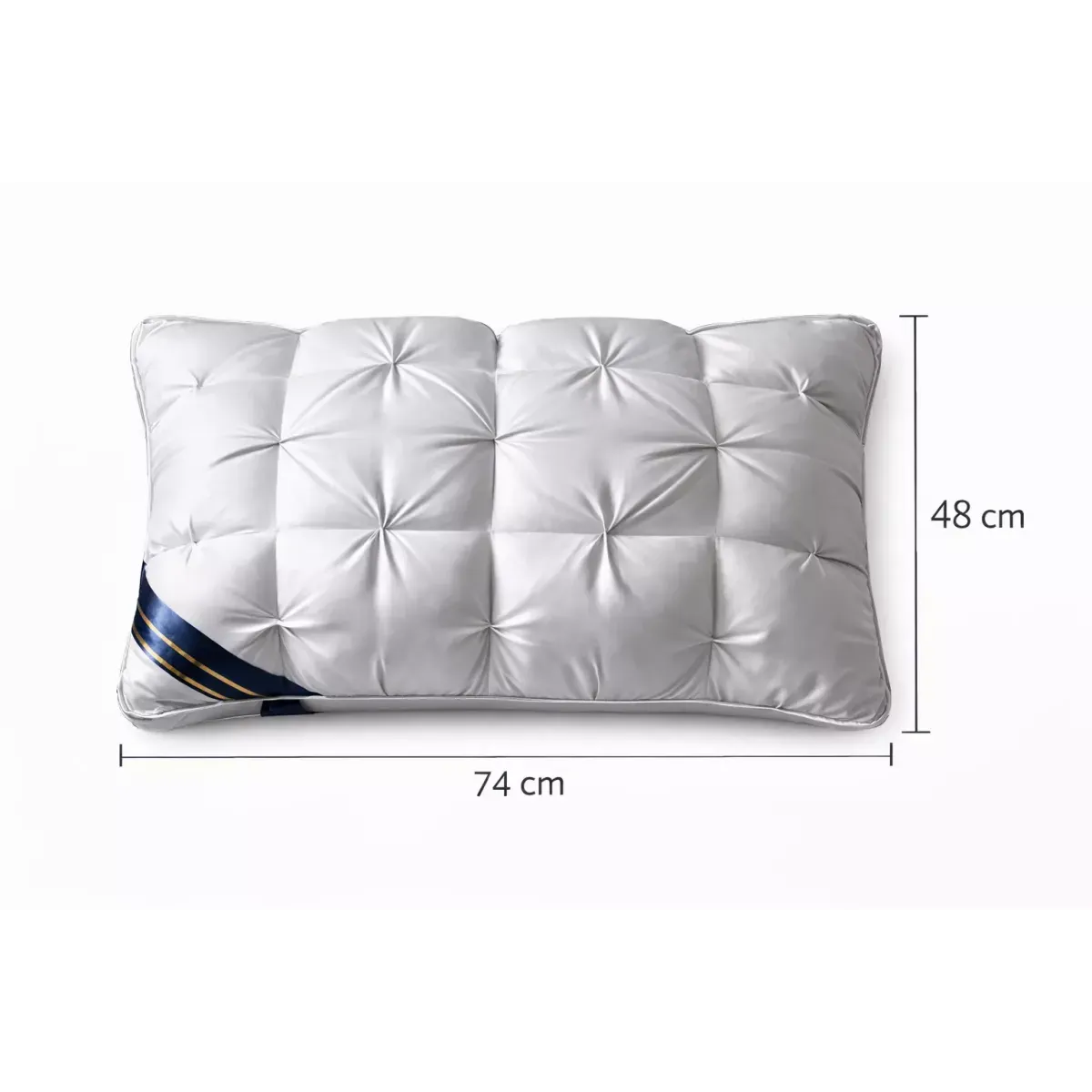 luksuzni sivi hotelski jastuk - 74x48 cm - slika 10