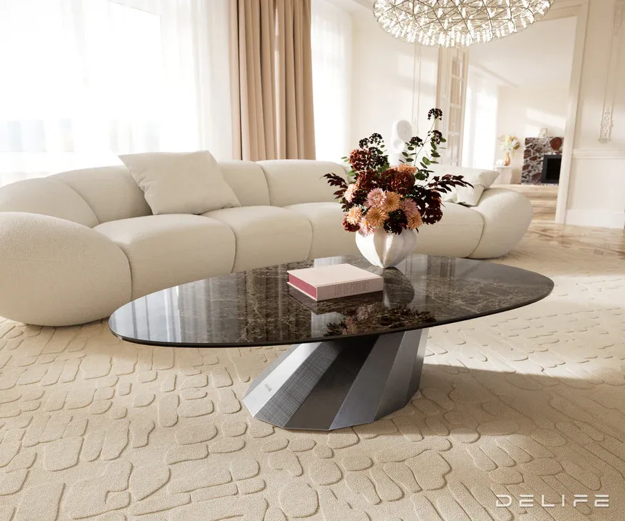 Klub stolić Edge 140x75cm, Materijal: Keramika Laminam Emperador - Čakovec