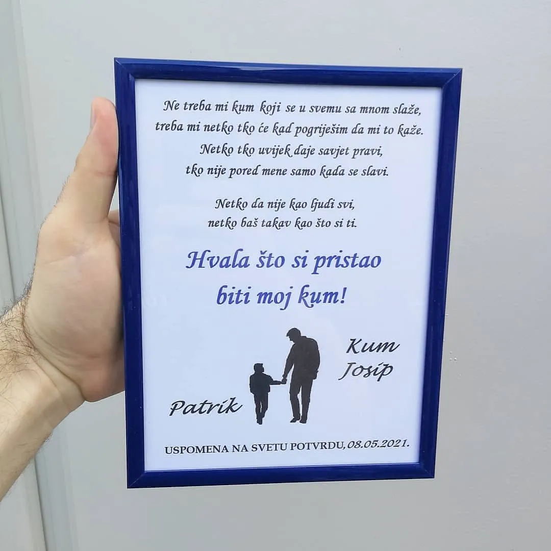 Zahvala za kumove na krizmi - Otočac