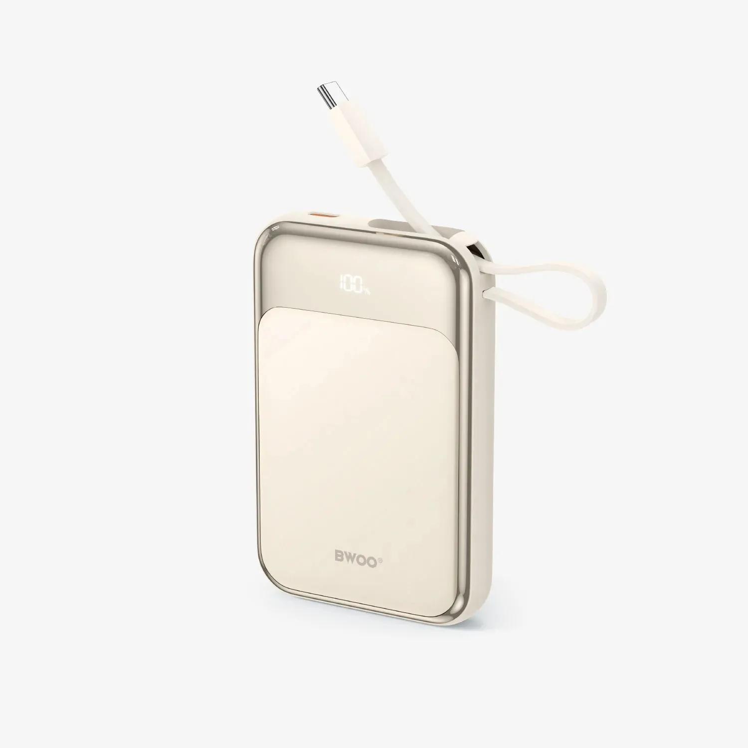 bwoo 10000 mah magnetska prijenosna baterija s ugrađenim kabelom za punjenje - slika 2