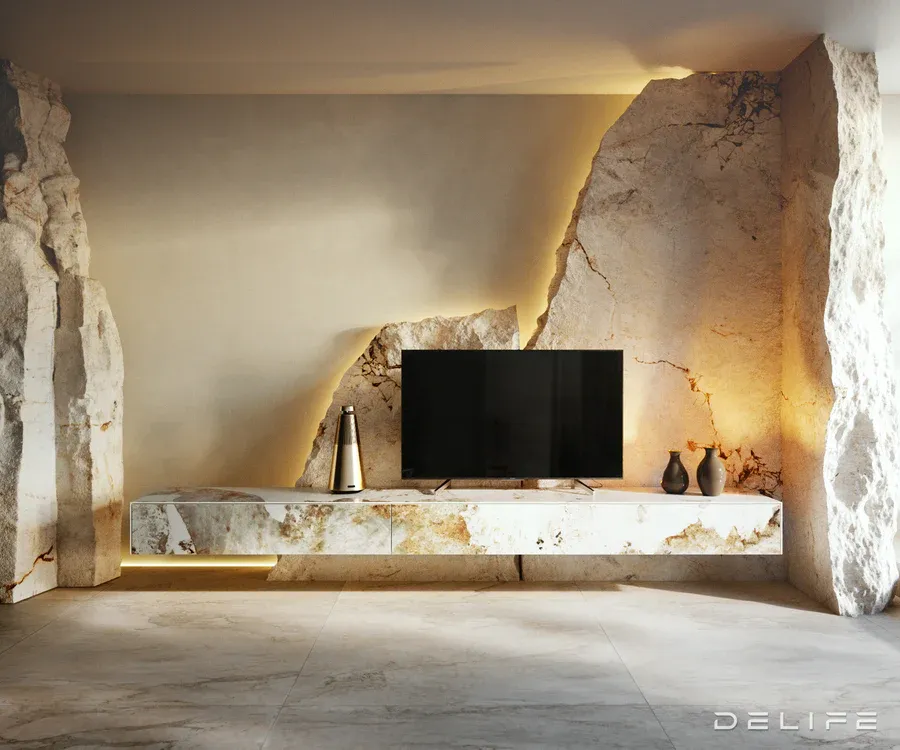 Tv komoda Cuor 250x35cm, Materijal: Keramika Minas Melange - Čakovec