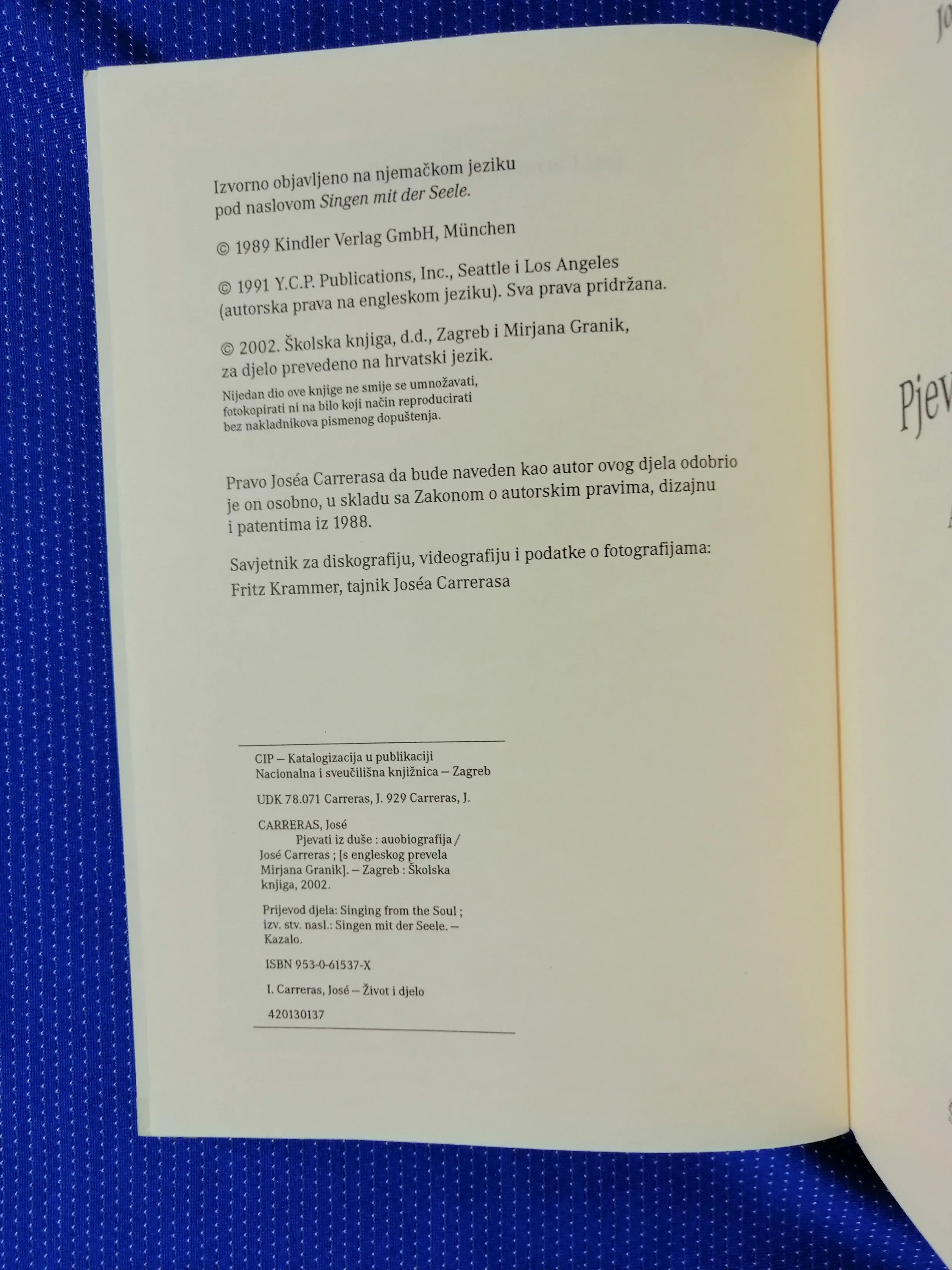 jose carreras – pjevati iz duše: autobiografija - slika 3