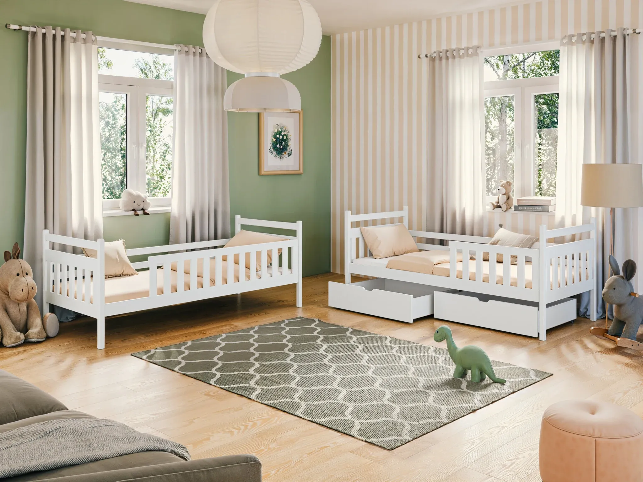 drveni dječji krevet na kat monika 160×80 – puno drvo - slika 5