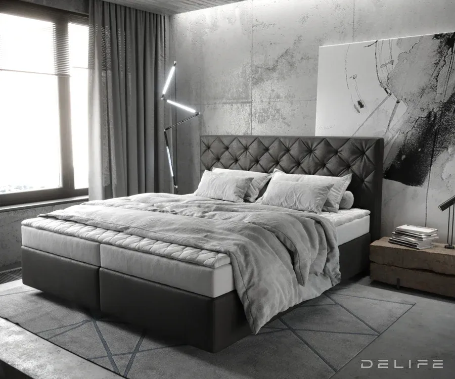 Box spring krevet Dream-Great s madracem i nadmadracem-Chesterfield - Čakovec
