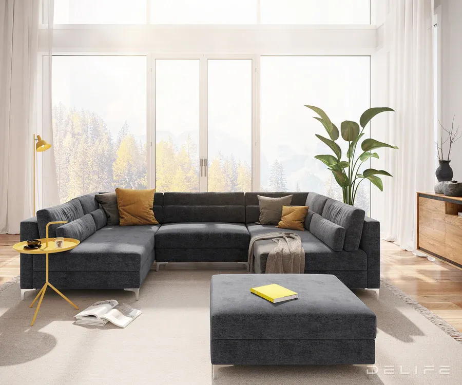 kutna garnitura elio 300x185cm, materijal: mikrofibra - slika 2
