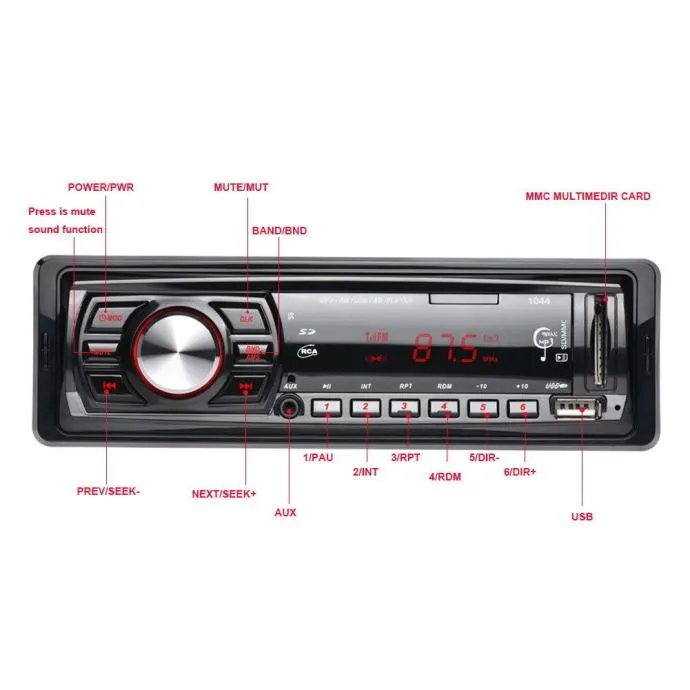 auto radio mp3, usb, sd kartica, aux, daljinski - slika 4
