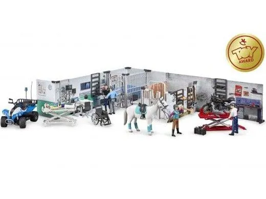 bruder staja za konje set figurica s konjem i objektima - slika 3