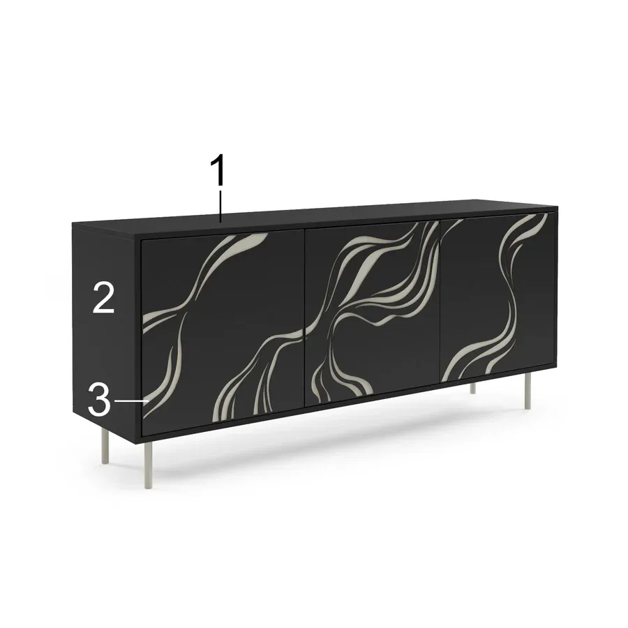 komoda vintro 164.5x42cm, materijal: laminirana ploča - slika 4