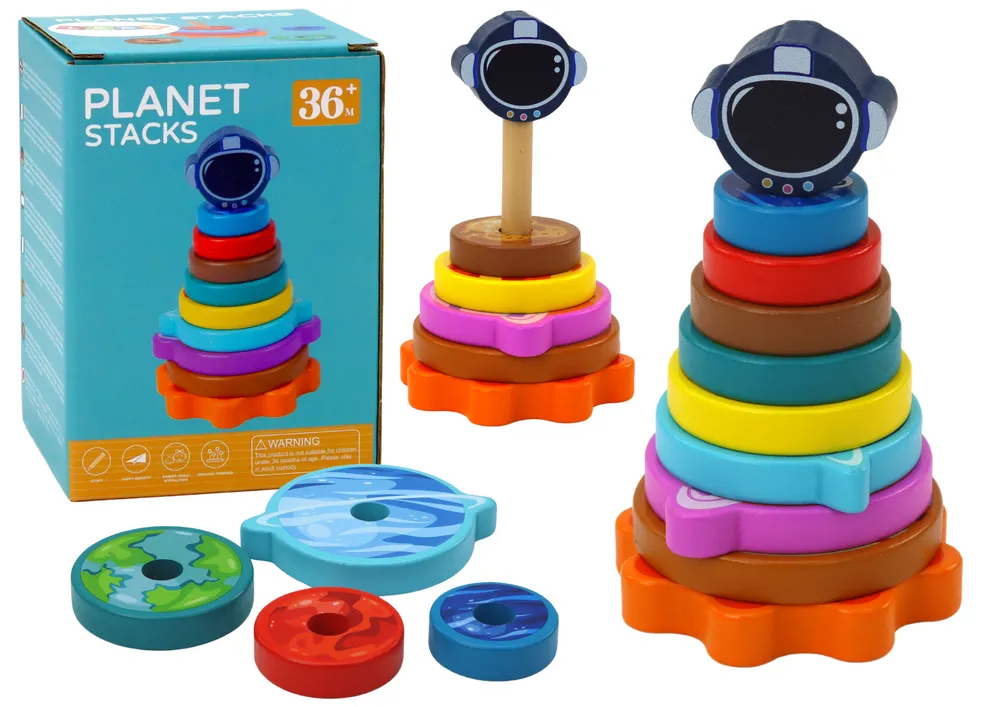 Edukativna piramida za slaganje Space Planet - 10 elemenata - Mursko Središće