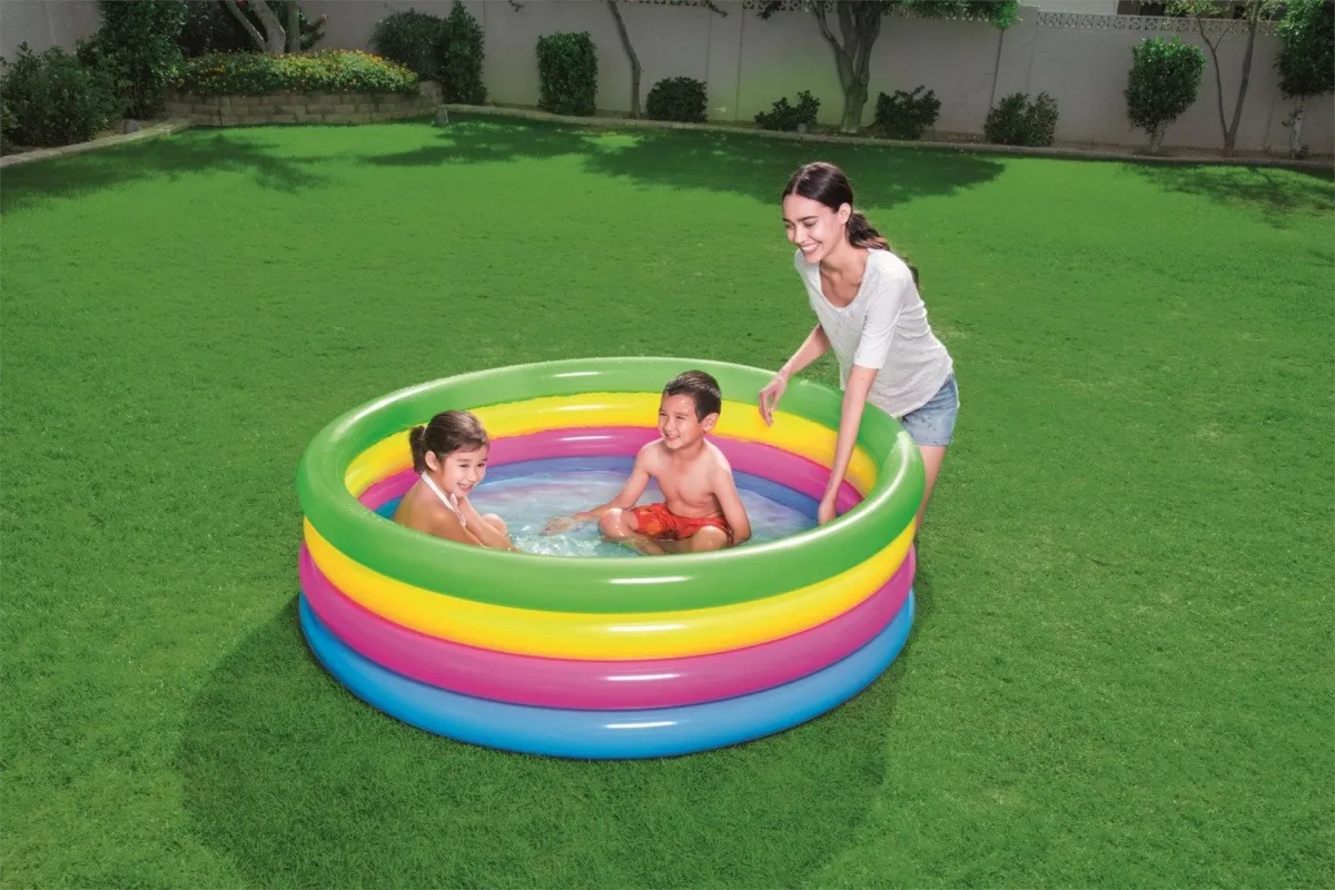 bazen na napuhavanje rainbow colors 1 57 46cm bestway - slika 3