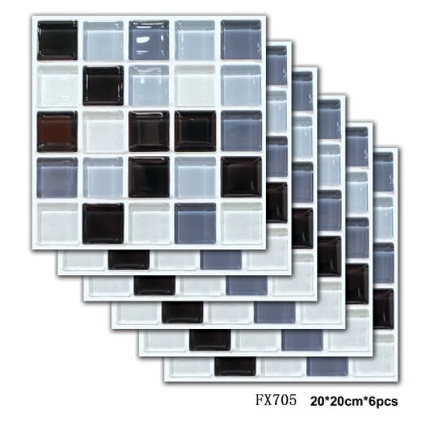 (6kom paket) 3d zidni pvc mozaik panel - samoljepljivo mod. 3504 - slika 4