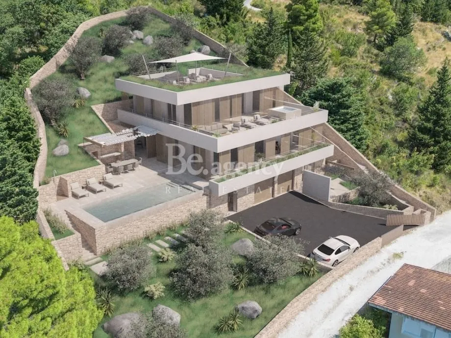 Omiš, Borak - Građevinsko zemljište s projektom za izgradnju vile - Borak, Omiš