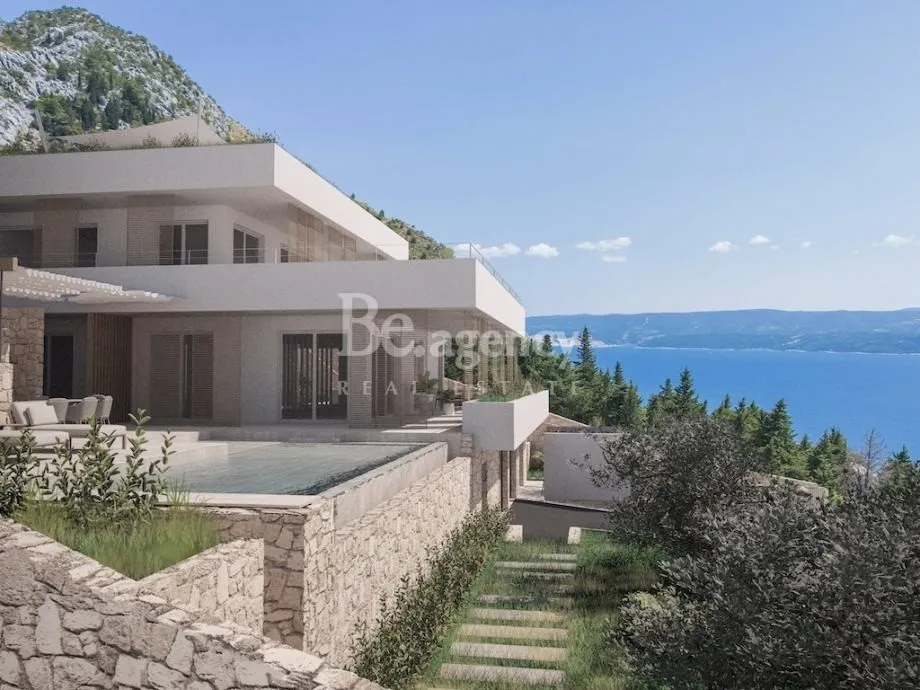 omiš, borak - građevinsko zemljište s projektom za izgradnju vile - slika 3