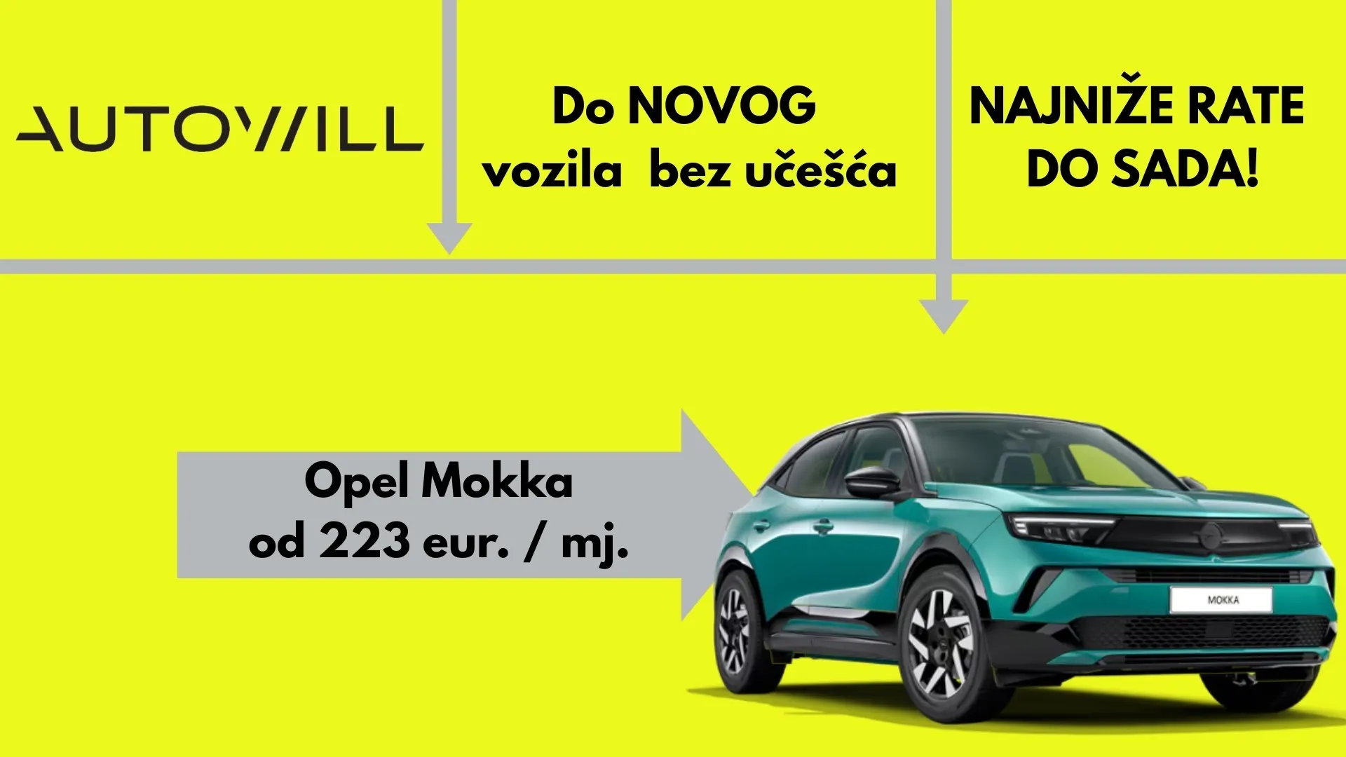 Nova Opel Mokka već od 223€/mj. bez učešća - Zagreb