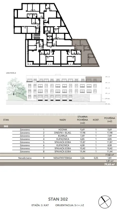 prodaja, stan, črnomerec, kuniščak, 4s, 79m2 - slika 2