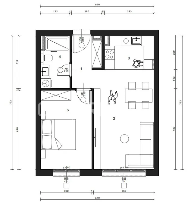 prodaja, stan, črnomerec, kuniščak, 2s, 51m2 - slika 3
