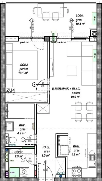 prodaja, stan, globetka, vukovarska, 1,5s, 46m2 - slika 6