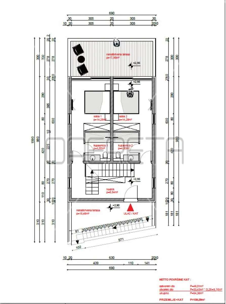 građevinsko zemljište s pogledom na more, 420 m2, prigradica - slika 8