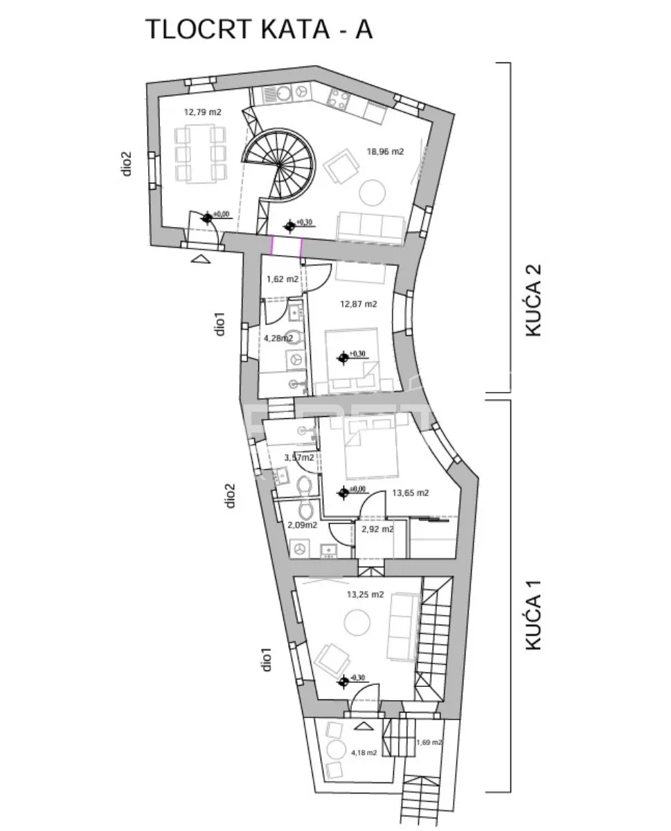 tri kuće u nizu za renovaciju na izvrsnoj lokaciji s panoramskim pogledom - slika 14