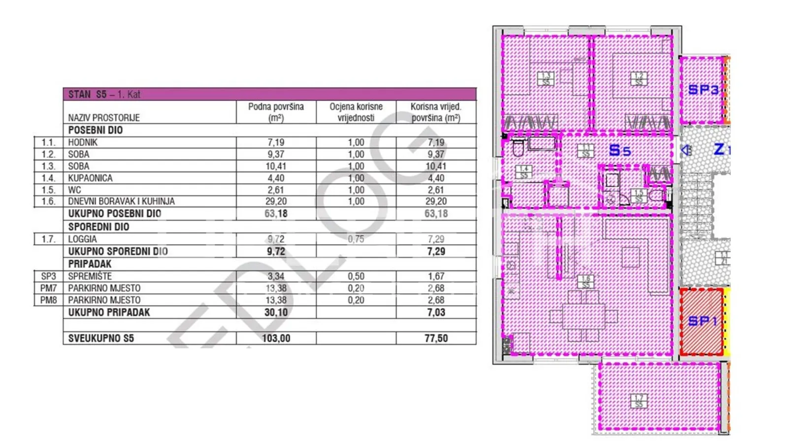 novogradnja - dvosoban stan, 1. kat, 78 m², zaton, zadar - slika 5