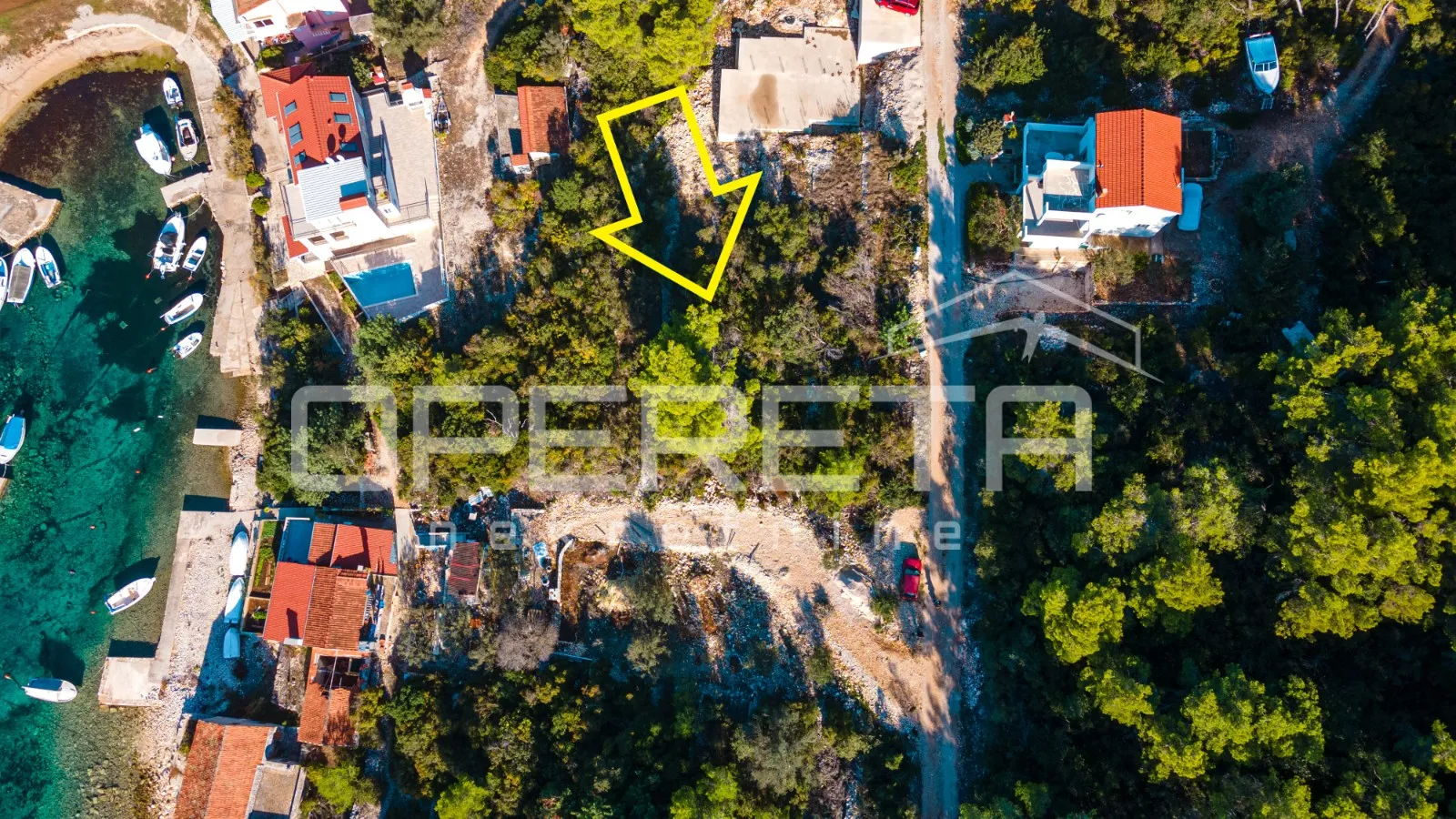 atraktivno građevinsko zemljište, 340m2, uvala tri porte, korčula - slika 4