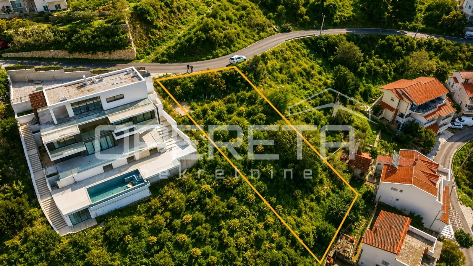 ekskluzivno zemljište s građevinskom dozvolom za vilu s bazenom i panoramskim po - slika 6