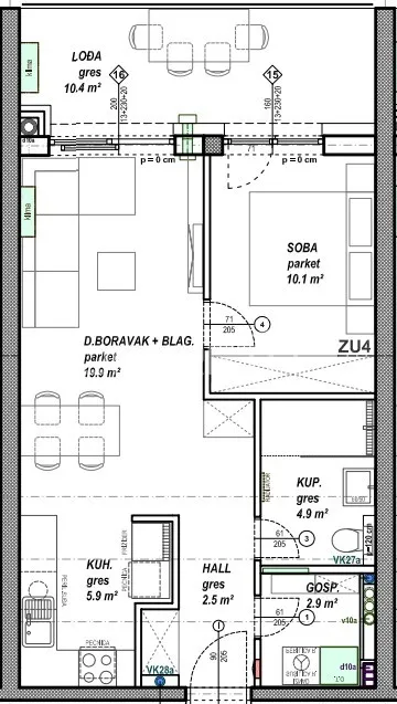 prodaja, stan, globetka, vukovarska, 1,5s, 46m2 - slika 6